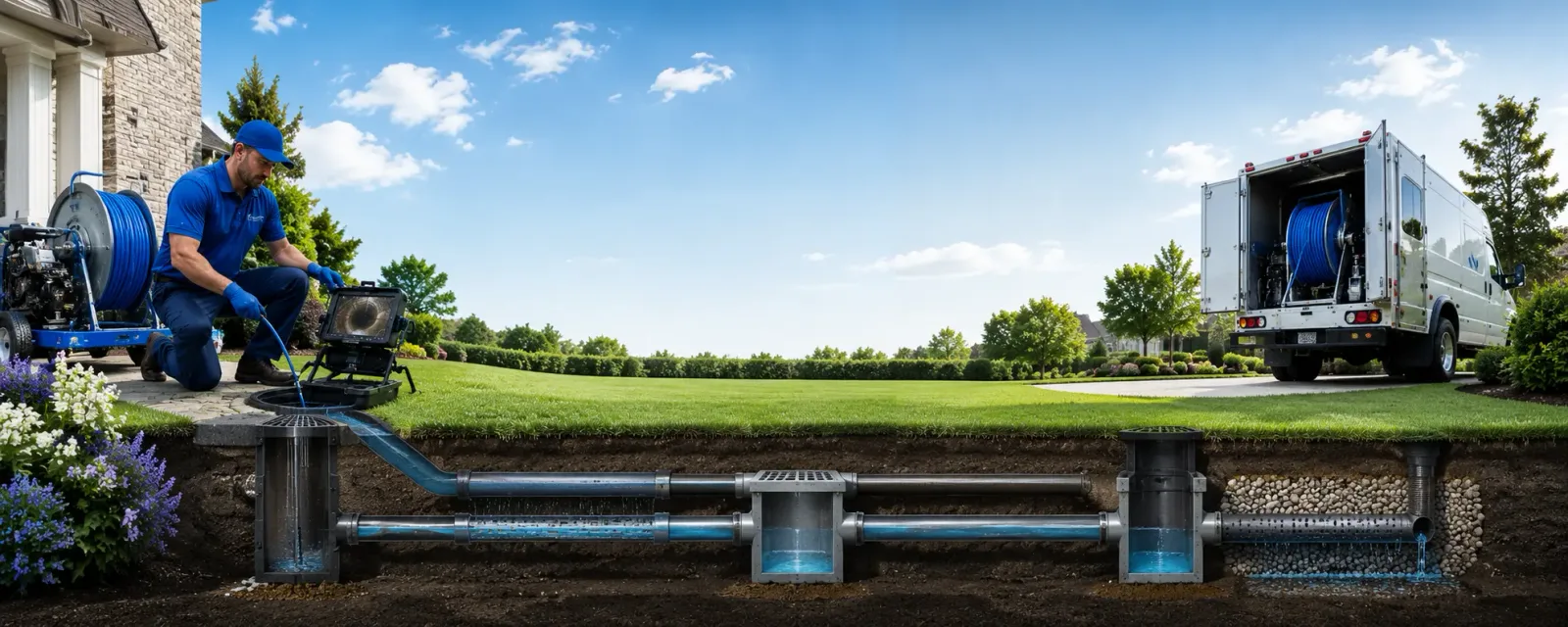 Outdoor drain cleaning information for Mantee, MS